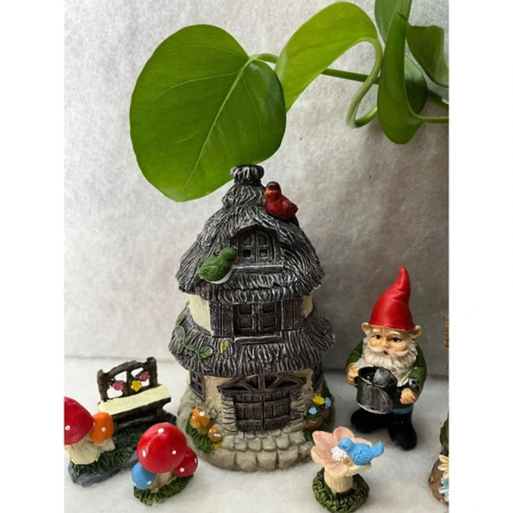 Unbranded 11pc Fairy Garden Gnome Set Multicolor Excellent Whimsical Decor - Picture 7 of 7